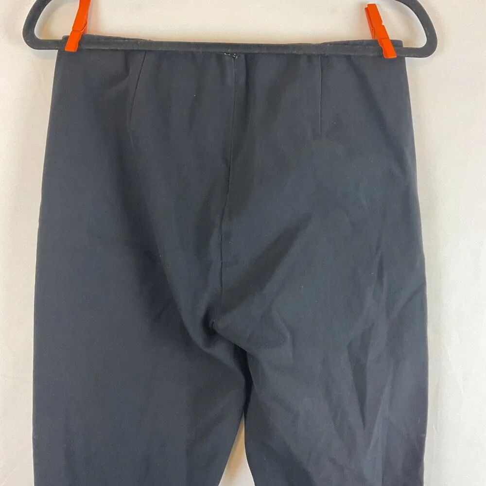 Rag & Bone Pants 10 Black Zipper Back Stretch Waist Straight Leg